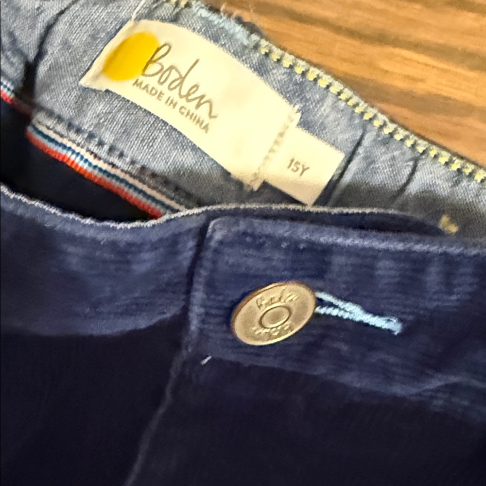 Boden Dark Blue Corduroy Trousers - Picture 2 of 3